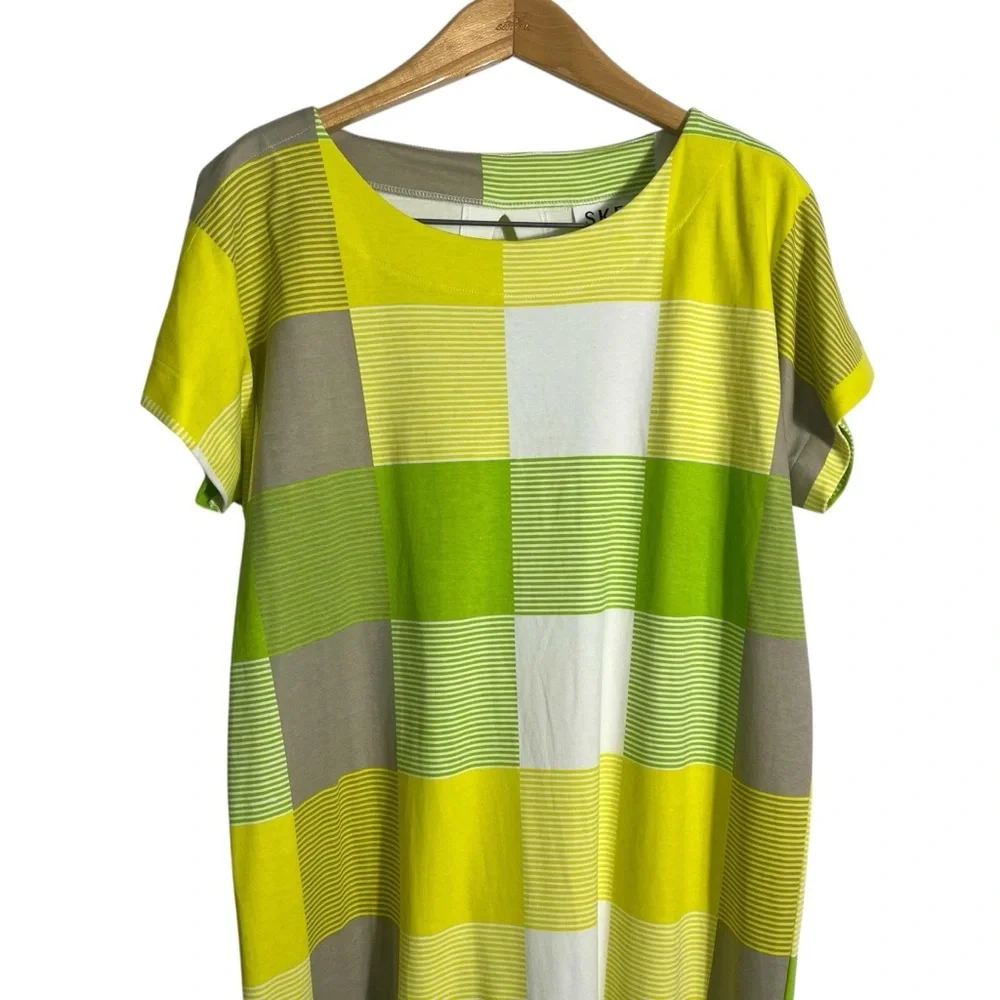 SKFK‎ Iris Neon Checkered Maxi Shirt Dress